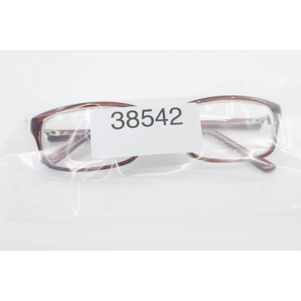 WP3001 BR Brown Rectangular Eyeglass Frames 53-16-135 Full Rim Glasses